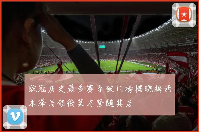 欧冠历史最多赛季破门榜揭晓梅西本泽马领衔莱万紧随其后